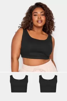 2 Pack Ribbed Crop Tops