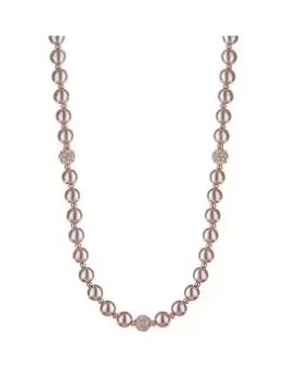 Jon Richard Rose Gold Plated Pink Pearl Necklace