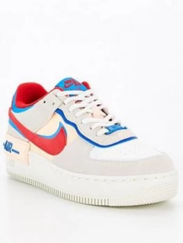 Nike Air Force 1 Shadow - White/Multi , White/Multi, Size 4, Women