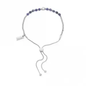 Silver Midnight Star Sodalite Adjustable Bracelet SBASFB