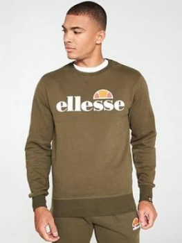 Ellesse Succiso Crew Neck Sweat - Khaki, Size 2XL, Men