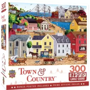 Masterpieces Puzzle Town & Country Home Port Ez Grip Puzzle 300 Piece Jigsaw Puzzle