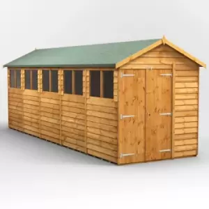 20x6 Power Overlap Apex Double Door Garden Shed