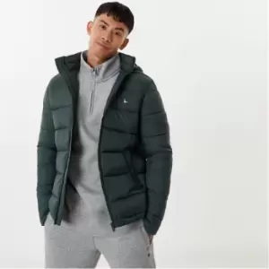 Jack Wills Kershaw Hooded Puffer Jacket - Green