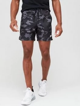 Nike Sportswear Woven Camo Shorts - Black