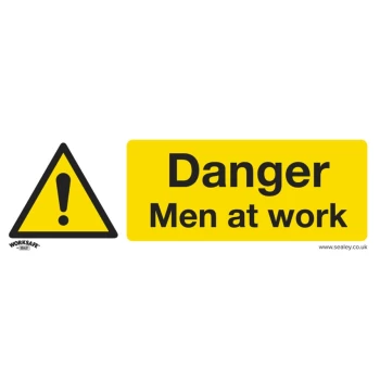 Safety Sign - Danger Men At Work - Rigid Plastic