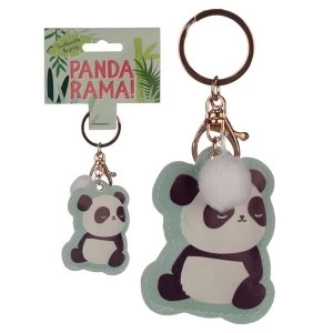 Leatherette Panda Keyring