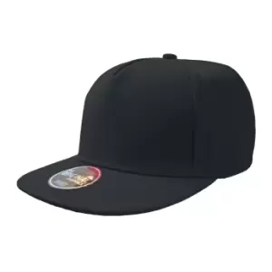 Atlantis Flat Visor 5 Panel Cap (Pack of 2) (One Size) (Black)