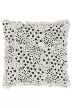 Hara Enzyme Washed Woven Fringed Polyester Filled Cushion