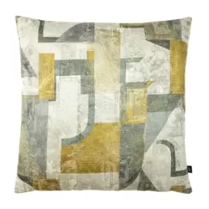 Neutra Jacquard Woven Cushion Ochre/Gold, Ochre/Gold / 50 x 50cm / Polyester Filled