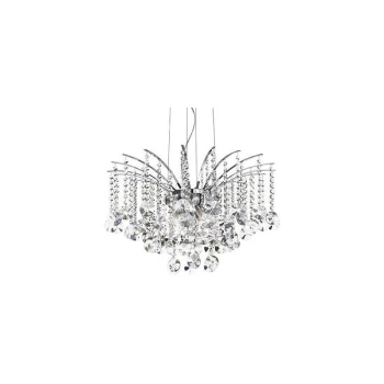 Ideal Lux Audi-77 - 8 Light Crystal Chandelier Chrome Finish, G9