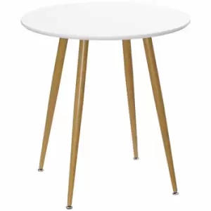 HOMCOM Round Modern Dining Table For 2 White