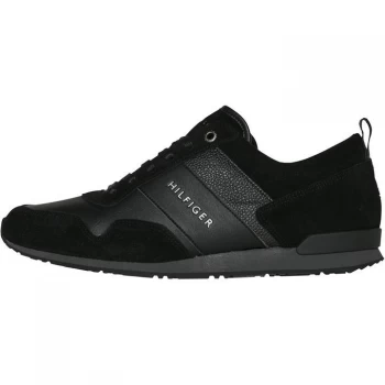 Tommy Hilfiger Iconic Leather Suede Mix Runner - Black