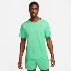 Nike Dri-FIT Trail Mens Short-Sleeve Trail Running Top - Green