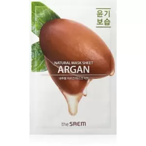 The Saem Natural Mask Sheet Argan Brightening Face Sheet Mask with Moisturizing Effect 21 ml