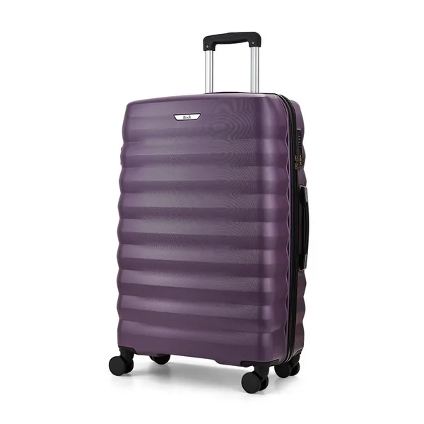 Rock Luggage Berlin IL56501 8 Wheel Hardshell Small Purple Cabin Suitcase