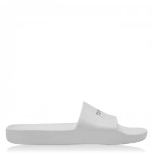 Calvin Klein Logo Slides Junior - White YCD