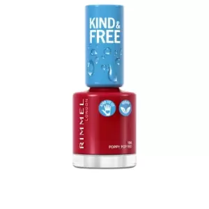 RIMMEL LONDON KIND & FREE nail polish #156-poppy pop red 8 ml