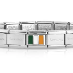 Nomination Classic Silver Ireland Flag Charm Bracelet