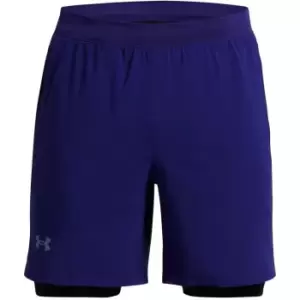 Under Armour UA Launch Run 2-in-1 Shorts - Blue