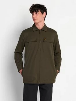 Lyle & Scott Cotton Nylon Overshirt - Green