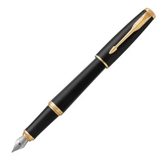 Parker Urban Muted Black Gold Trim Fountain Pen - Medium Nib