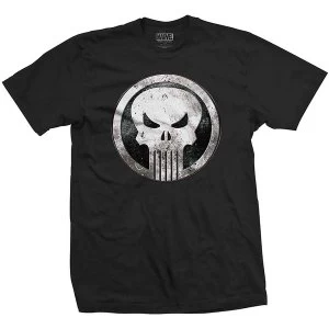 Marvel Comics - Punisher Metal Badge Unisex Small T-Shirt - Black