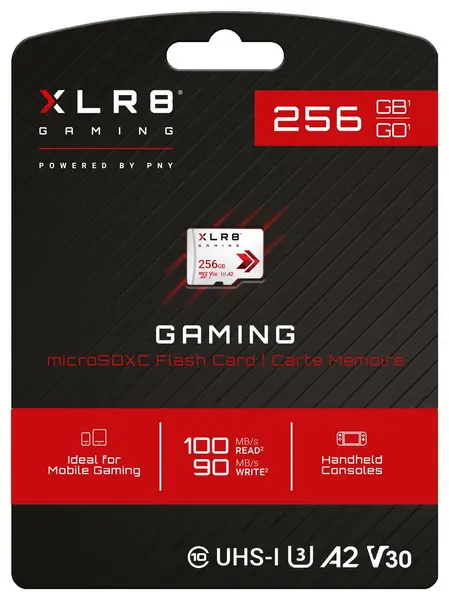 PNY XLR8 Gaming 100MBs MicroSDXC Memory Card - 256GB