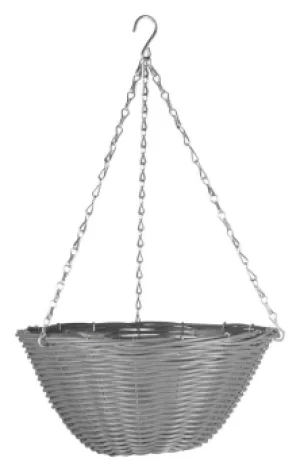 Smart Garden 14Slate Faux Rattan Hanging Basket