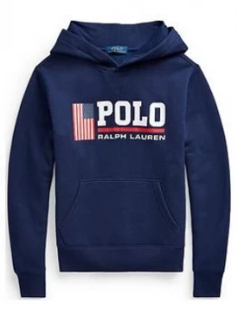 Ralph Lauren Boys Polo Logo Hoodie - Navy