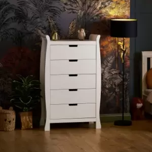 Stamford Tall 5 Drawer Chest White