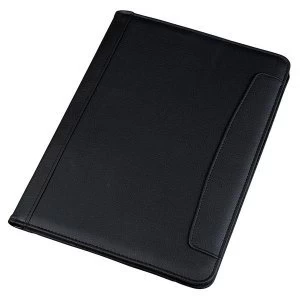 5 Star Office A4 Conference Folder Leather Look Black