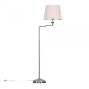 Sinatra Floor Lamp with Dusty Pink Aspen Shade