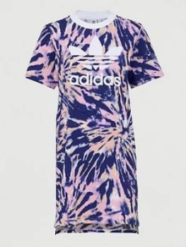 adidas Originals Psychedelic Summer T-Shirt Dress - Multi, Size 12, Women