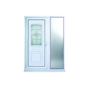 Wickes Medway 1 Sidelight Upvc Door 2085 x 1520mm Left Hand Hung