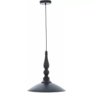 Premier Housewares - Chandelier / Ceiling Light Large Black And Gold Pendant Lights For Ceiling / Hallway / Living Room Robust Metal Hanging Lighting