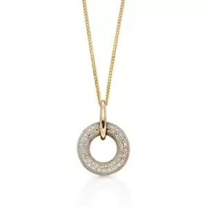 JG Signature 9ct Gold Diamond Donut Necklace