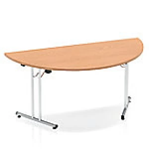 Impulse 1600 Folding Semicircle Table Oak