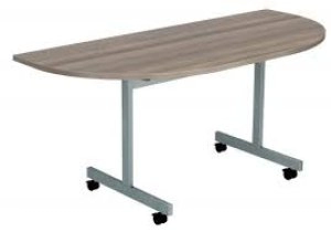 One Eighty Tilting Table 1600 X 800 Silver Legs Grey Oak Rectangular Top