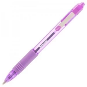 Zebra Z-Grip Smooth Ballpoint Pen Medium 1.0mm Tip 0.7mm Line Violet - Pack of 12 Pens