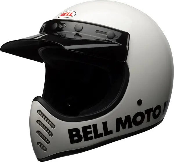 Bell Moto-3 Classic Solid Gloss White Full Face Helmet M