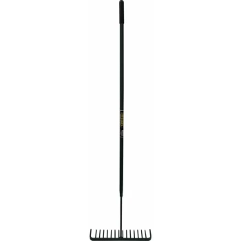 Steel Shaft YD Tarmac Rake 16 Teeth Round - Sitesafe