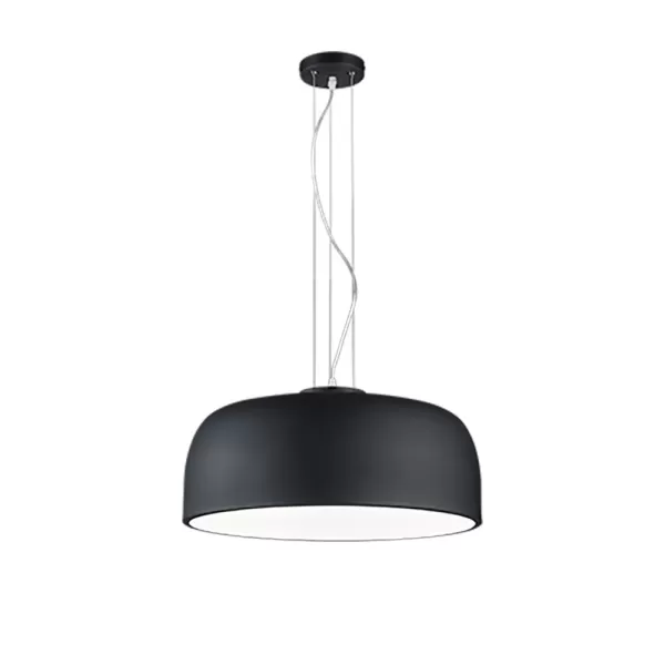 Baron Modern 4 Light Cylindrical Pendant Ceiling Light Black Matt