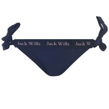 Jack Wills Poplar Tie Side Bikini Bottoms - Navy