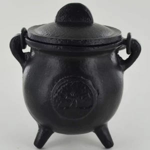 Tree Of Life Cast Iron Witch Cauldron (Small)