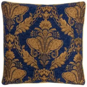 Shiraz Traditional Jacquard Cushion Navy, Navy / 58 x 58cm / Cover Only