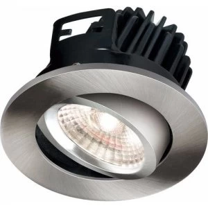 KnightsBridge FireKnight Tilt 7W IP20 LED Downlight With Brushed Chrome Bezel - Cool White