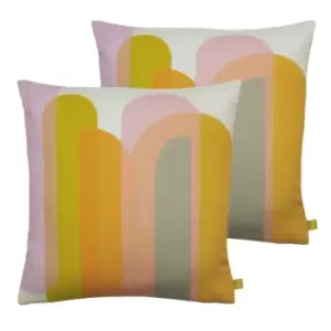 Furn. Cotto Twin Pack Polyester Filled Cushions Multi