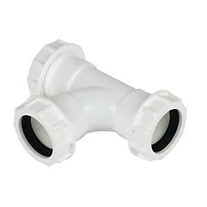 FloPlast WC22 Unicom Compression Waste Tee - 32mm