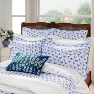 V&A Swanwick Kingsize Duvet Cover, Indigo